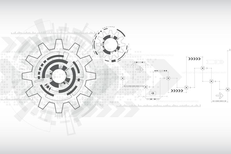 Vector background technology in the concept of gears.