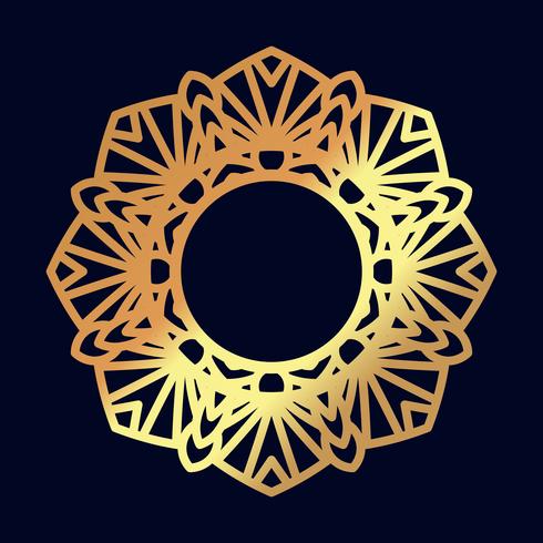 Mandalas de oro. Meditación de la boda india. vector