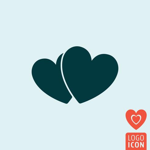 Heart icon isolated. vector