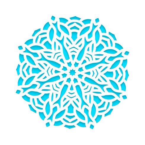 Template snowflakes laser cut and engraved. vector