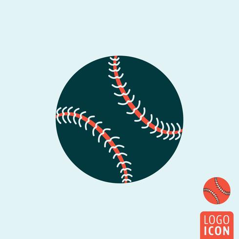 Icono de pelota de béisbol aislado vector