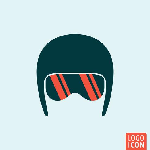 Icono de casco aislado vector