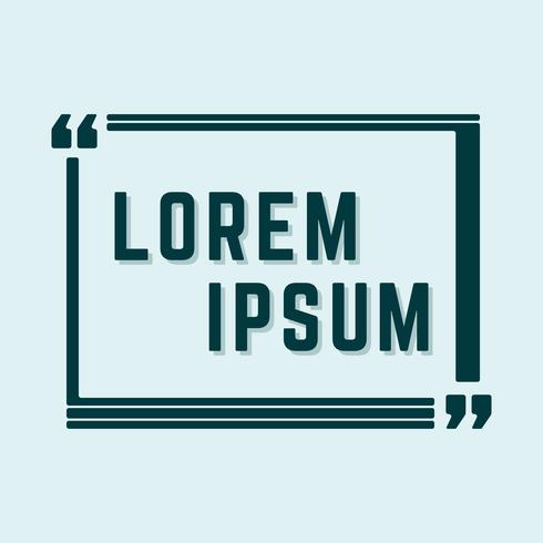 Quote box template. vector
