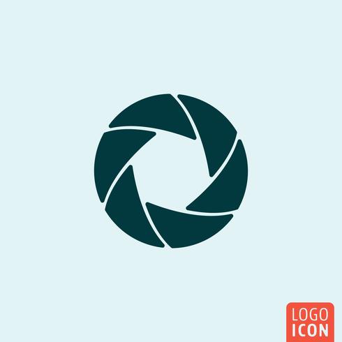 Camera shutter icon vector