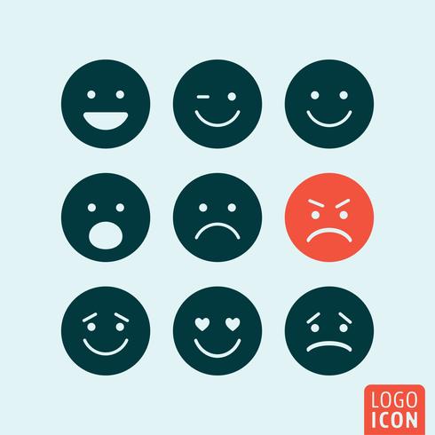 Emoticons icon isolated vector