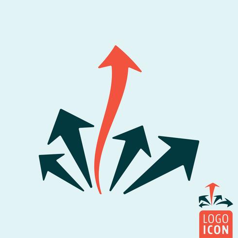 Arrow leader icon isolated vector