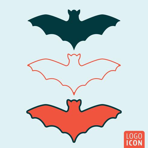 Bat icon isolated vector