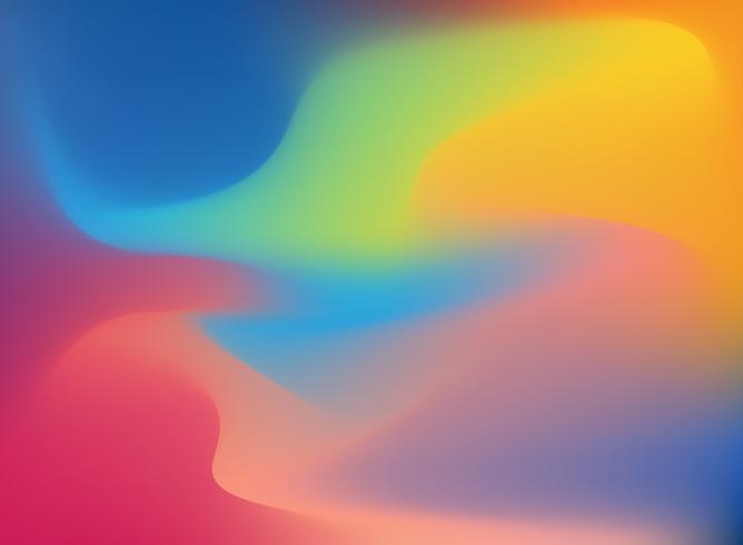 Fondo dinámico colorido del efecto de la onda abstracta 3D. vector