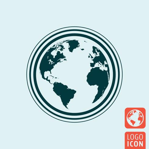 Earth icon isolated vector