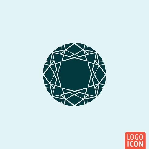 Diamond jewelry icon vector