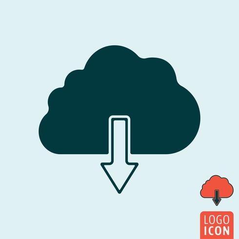 Icono de nube aislado vector