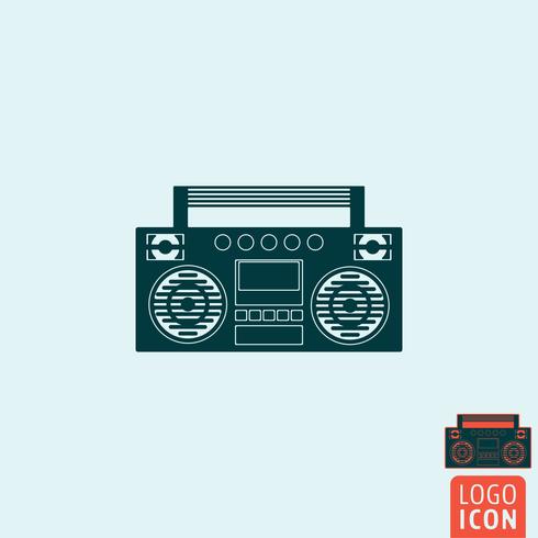 Icono de boombox aislado vector