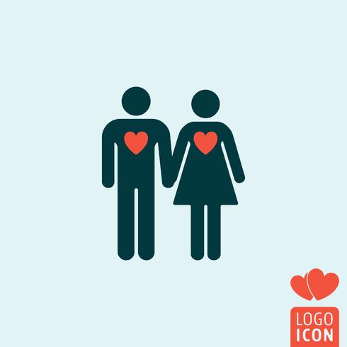 Man and woman icon isolated 558092 Vector Art at Vecteezy