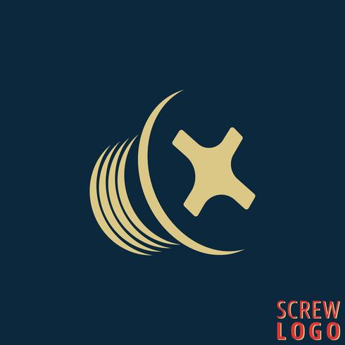 Abstract screw icon vector