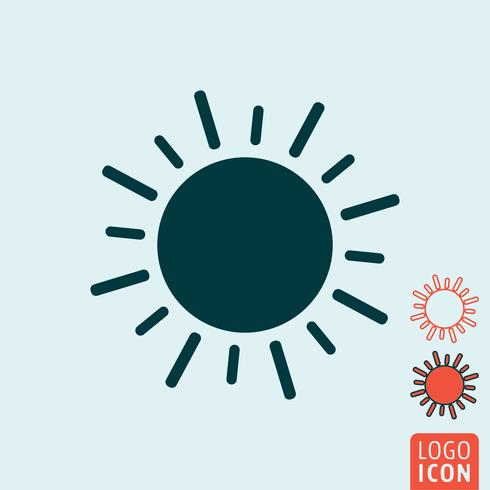 Sun icon isolated vector