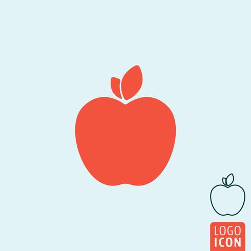 Icono de apple aislado vector