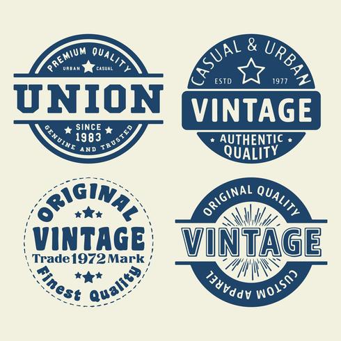 Vintage stamp set vector