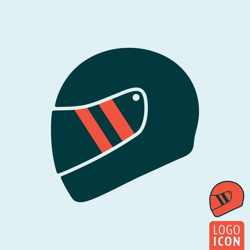 Icono de casco aislado vector