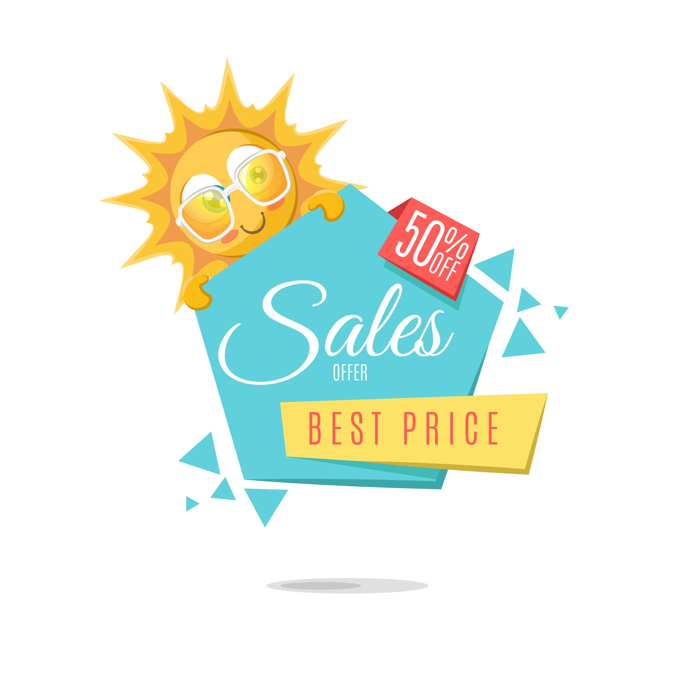Download Summer banner with sun illustration - Download Free Vectors, Clipart Graphics & Vector Art