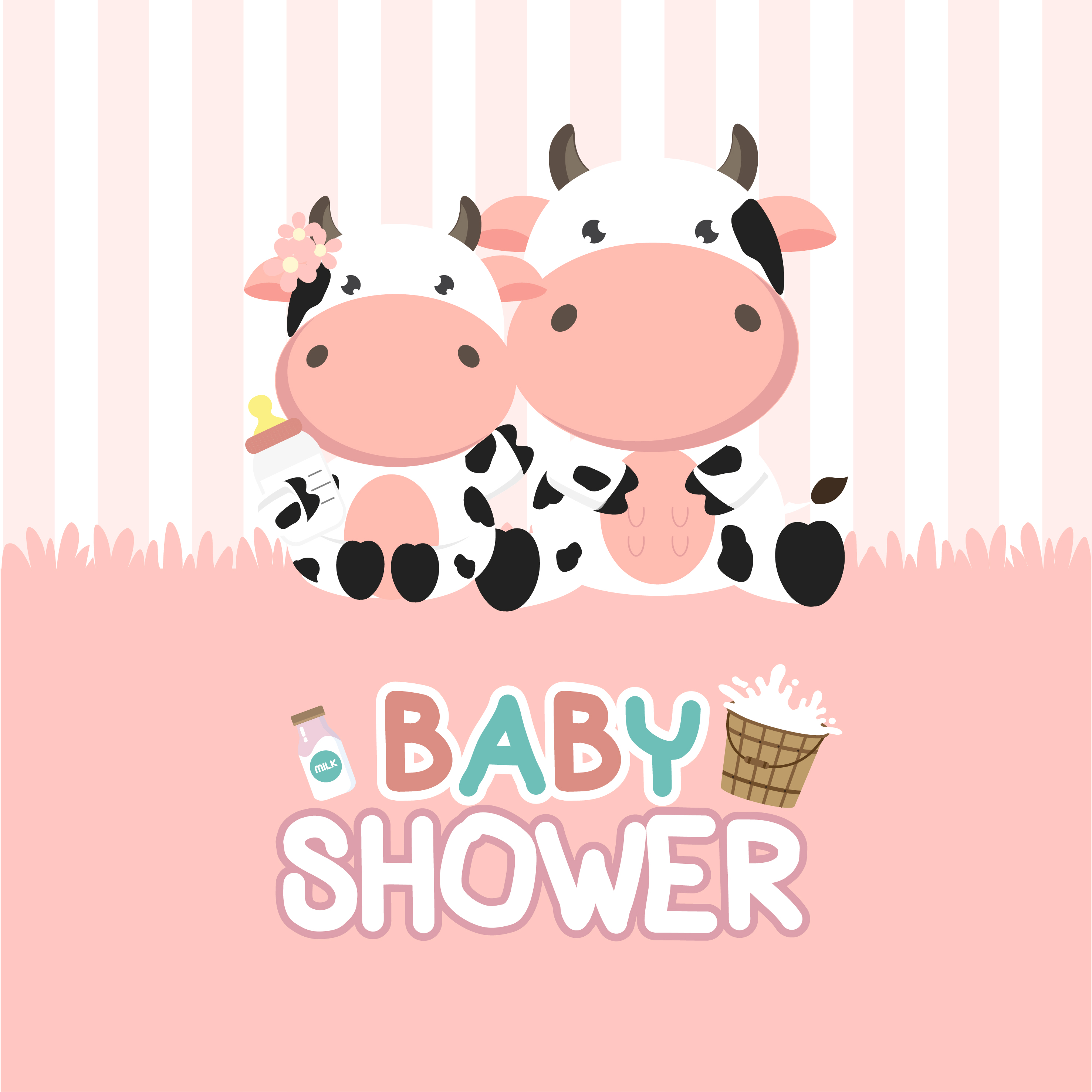 Tarjeta de felicitación de la fiesta de bienvenida al bebé con la pequeña vaca. 558238 Vector en Vecteezy Tarjeta de felicitación de la fiesta de bienvenida al bebé con la pequeña vaca. 558238 Vector en Vecteezy