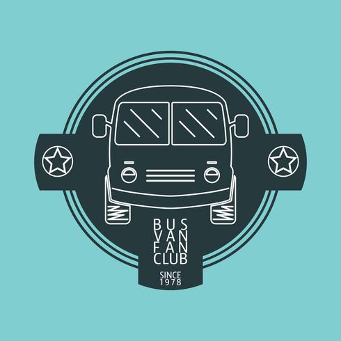 bus van logo vector