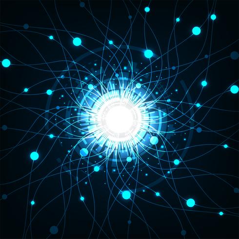 The hub of computer network. vector