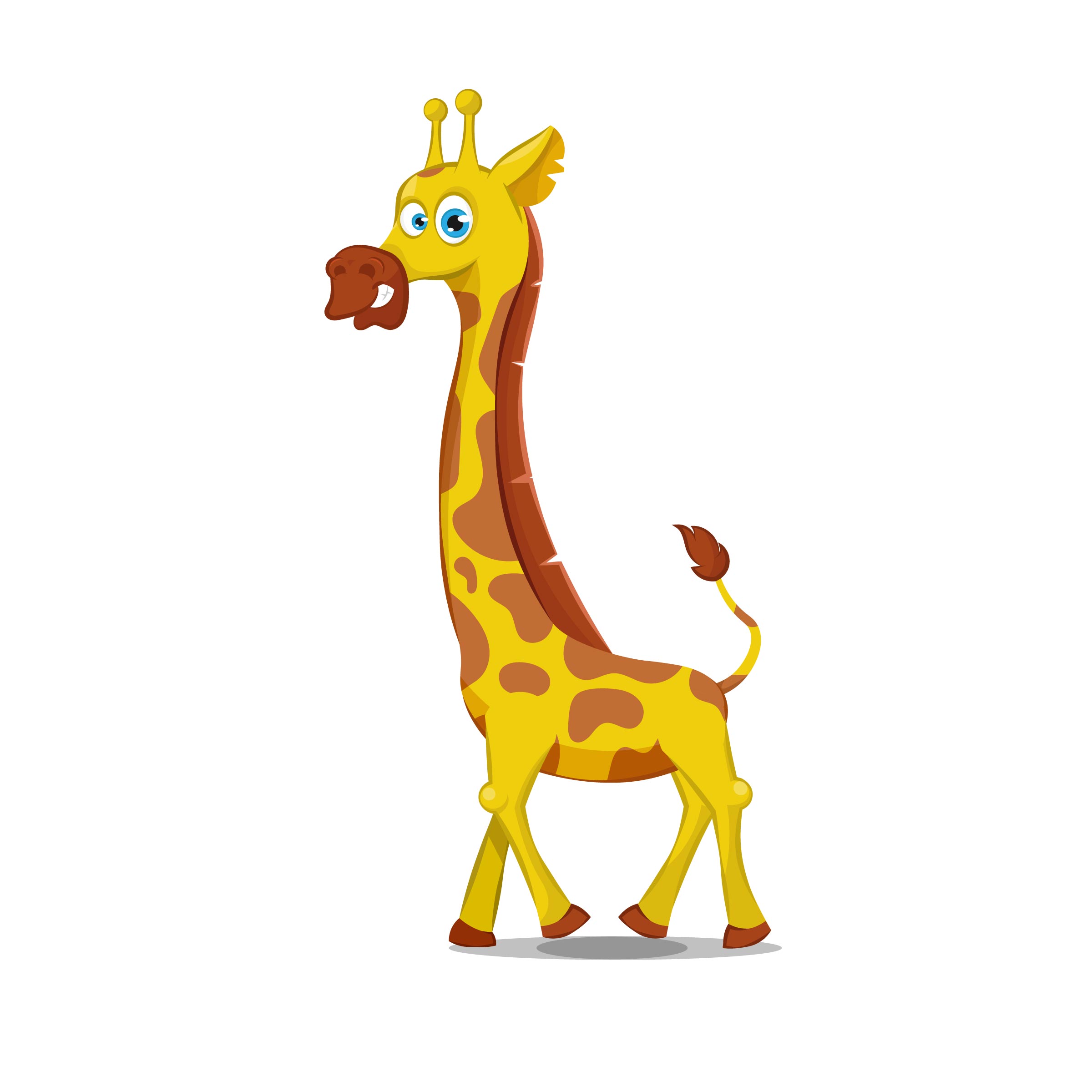 Cartoon giraffe illustration - Download Free Vectors, Clipart Graphics ...