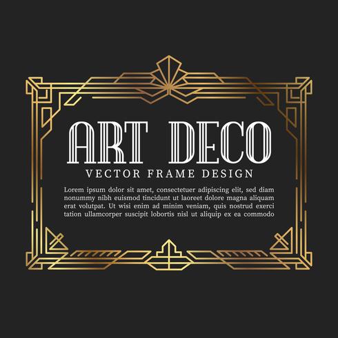 Marco de estilo art deco vintage. ilustración vectorial vector