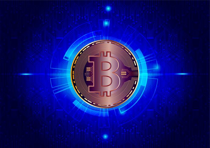 Abstract background of Bitcoin digital currency for technology, business and online marketing, Vector illustration