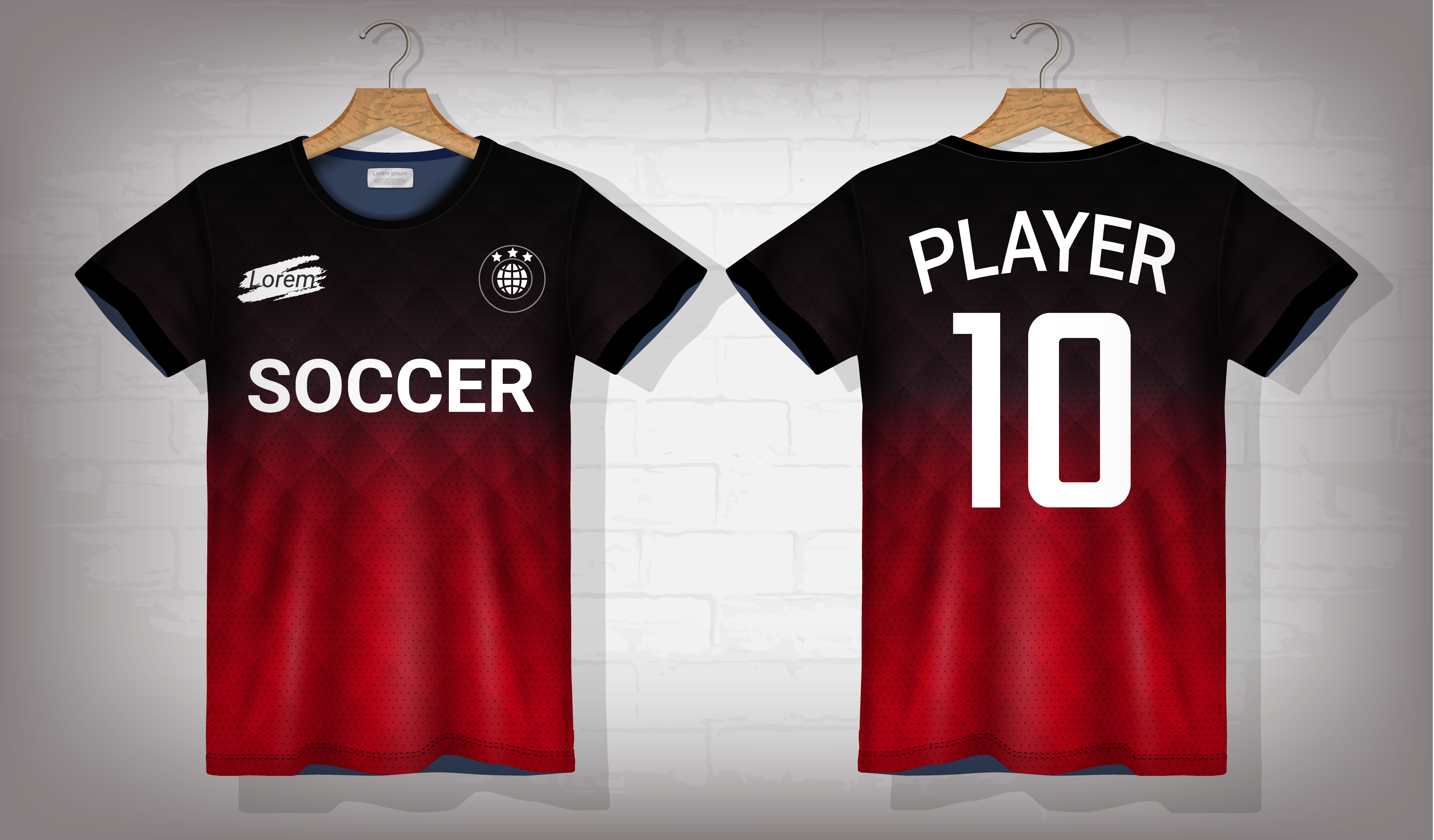 Download Soccer jersey and t-shirt sport mockup template, Graphic ...