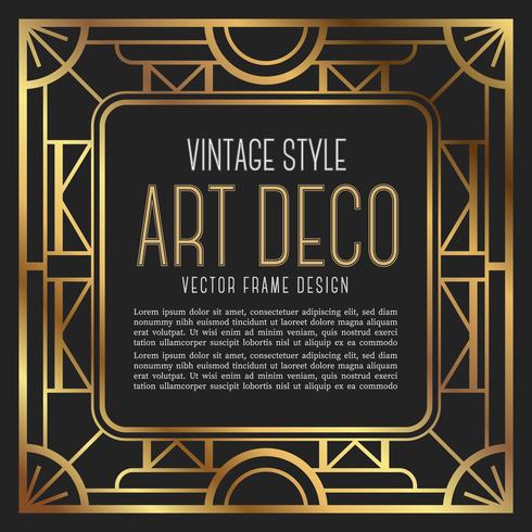 Vintage frame art deco style. vector illustration