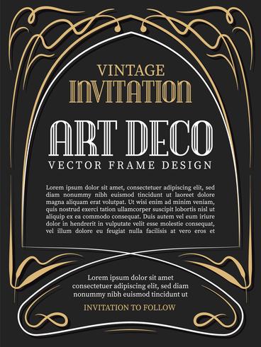 Estilo vintage de lujo de estilo art deco. ilustración vectorial vector