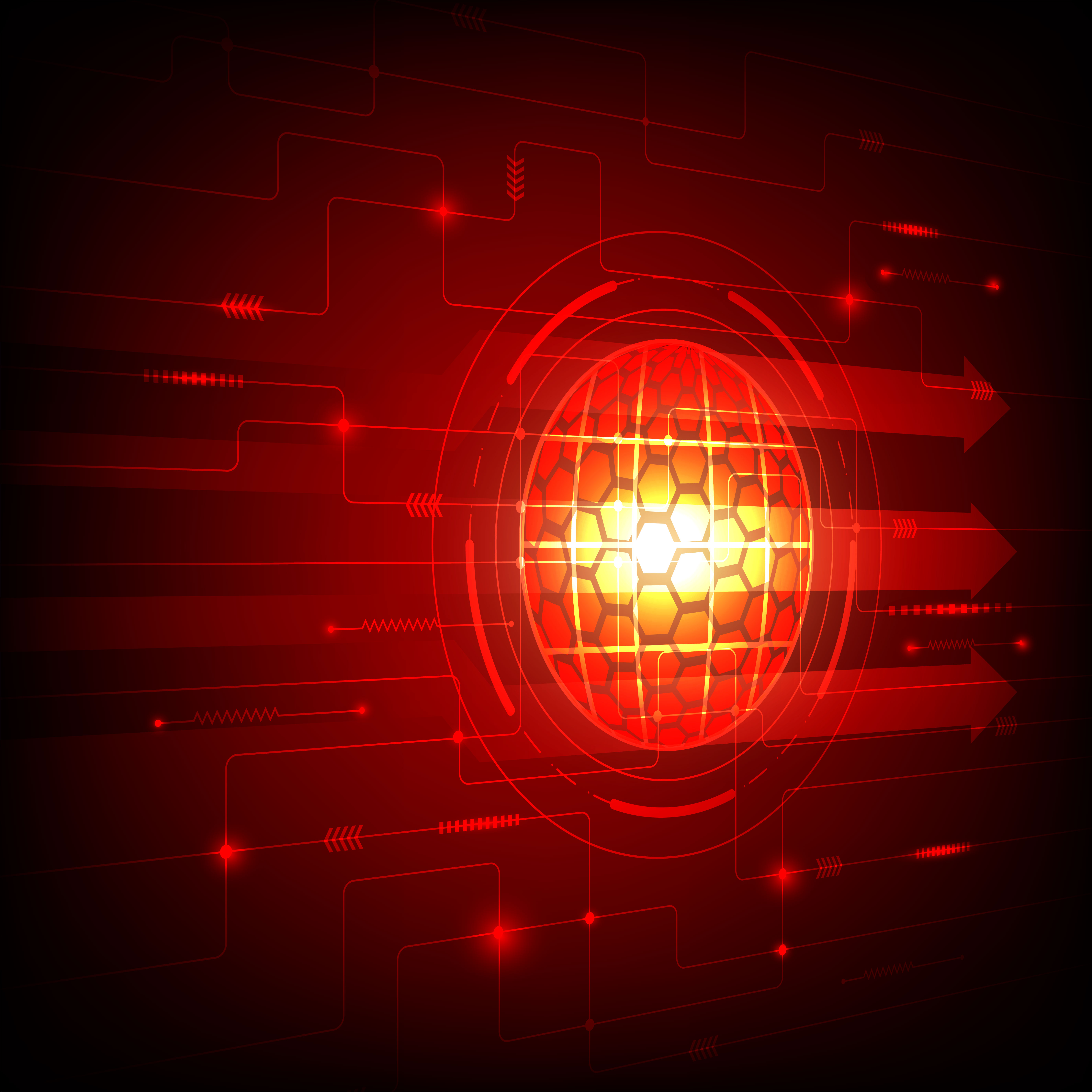Red Color Abstract Background Digital Technology Concept Vector