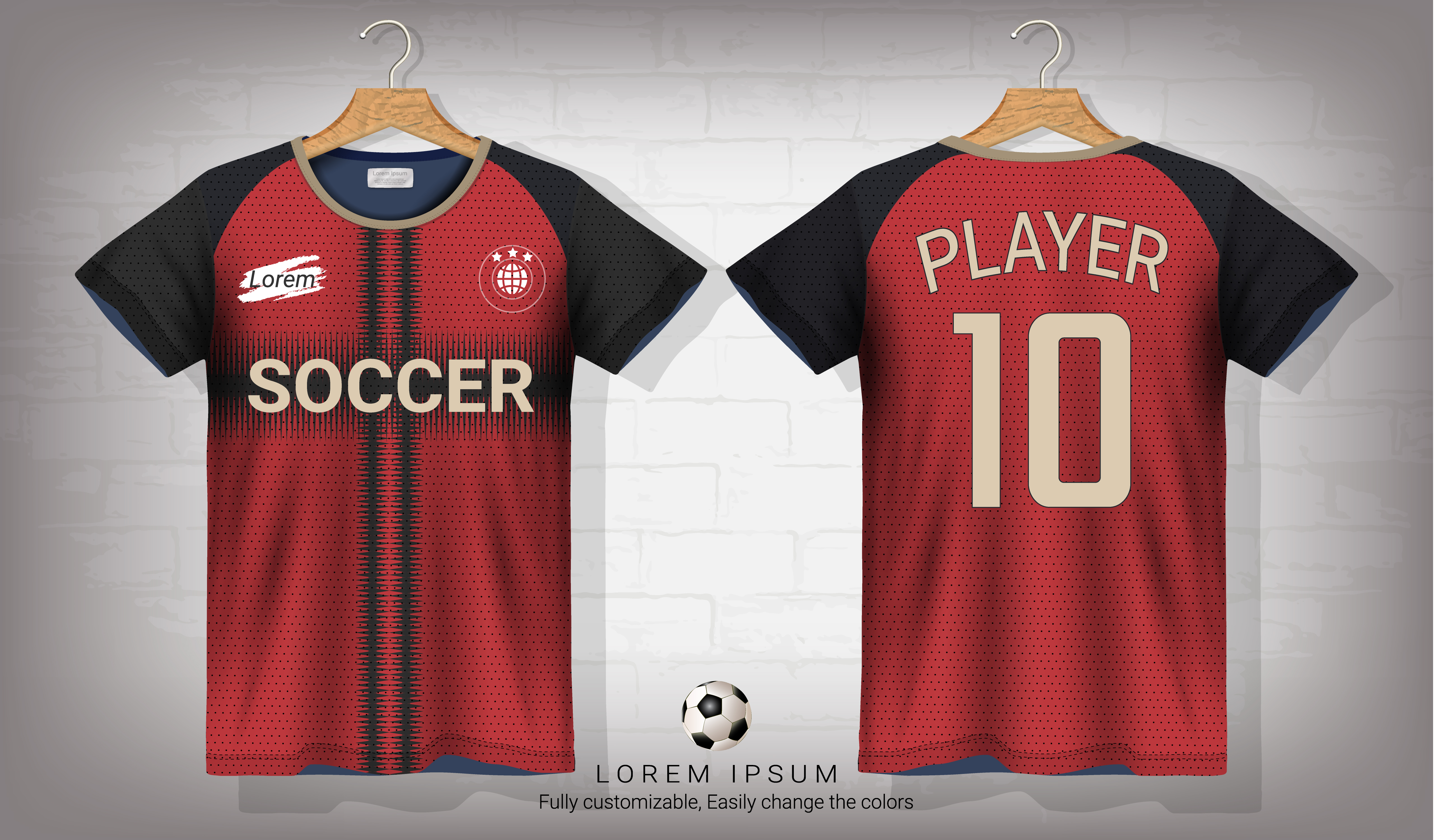 Download Soccer jersey and t-shirt sport mockup template, Graphic ...