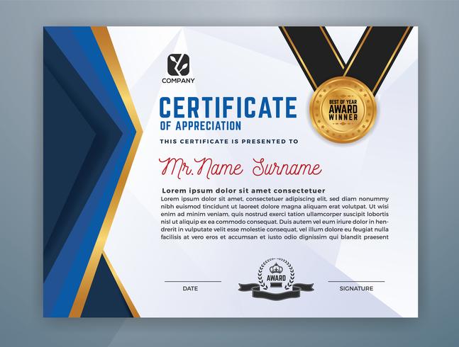 Multipurpose Modern Professional Certificate Template vector