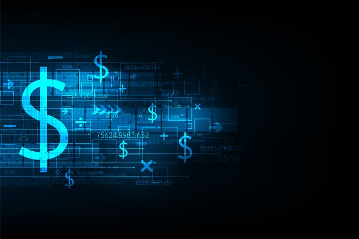 Electronic money alternative to the future. vector