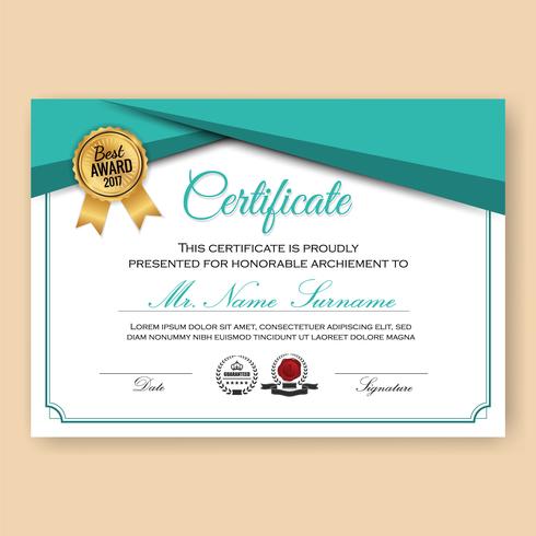 Modern Verified Certificate Background Template  vector