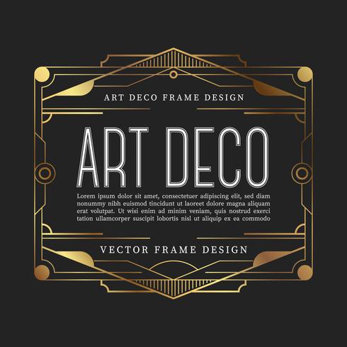 Marco de estilo art deco vintage. ilustración vectorial vector