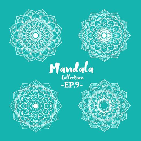 Set of mandala decorative and ornamental design vector