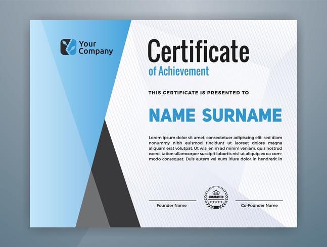 Multipurpose Modern Professional Certificate Template vector
