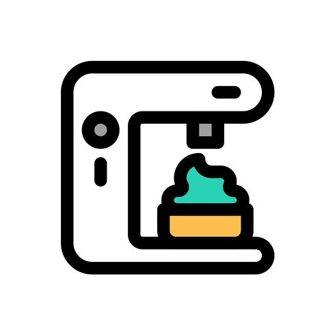 Soft serve machine vector, Sweets filled icon editable outline vector