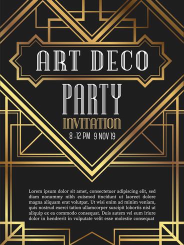 Luxury vintage frame art deco style. vector illustration