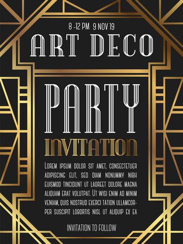 Luxury vintage frame art deco style. vector illustration