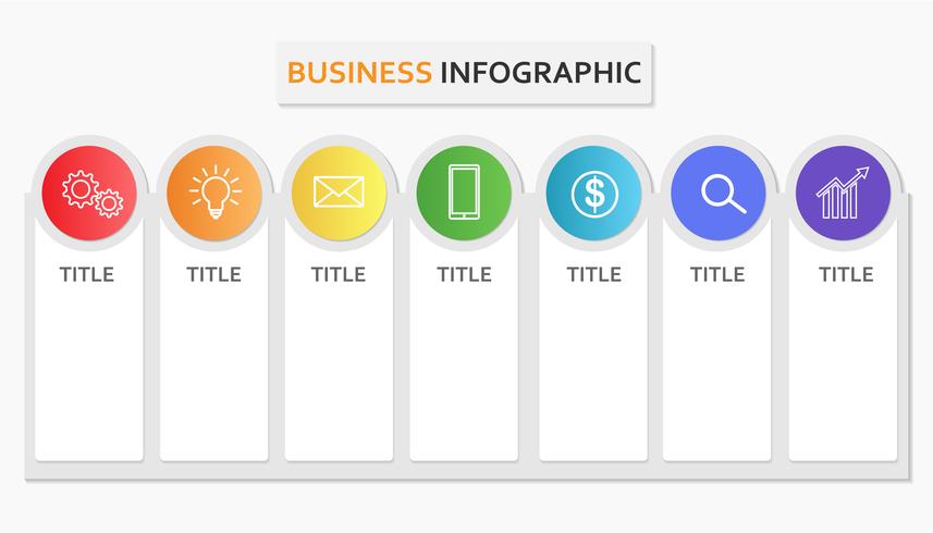 Elemento de plantilla de infografía empresarial para presentaciones o banner de información - ilustración vectorial vector