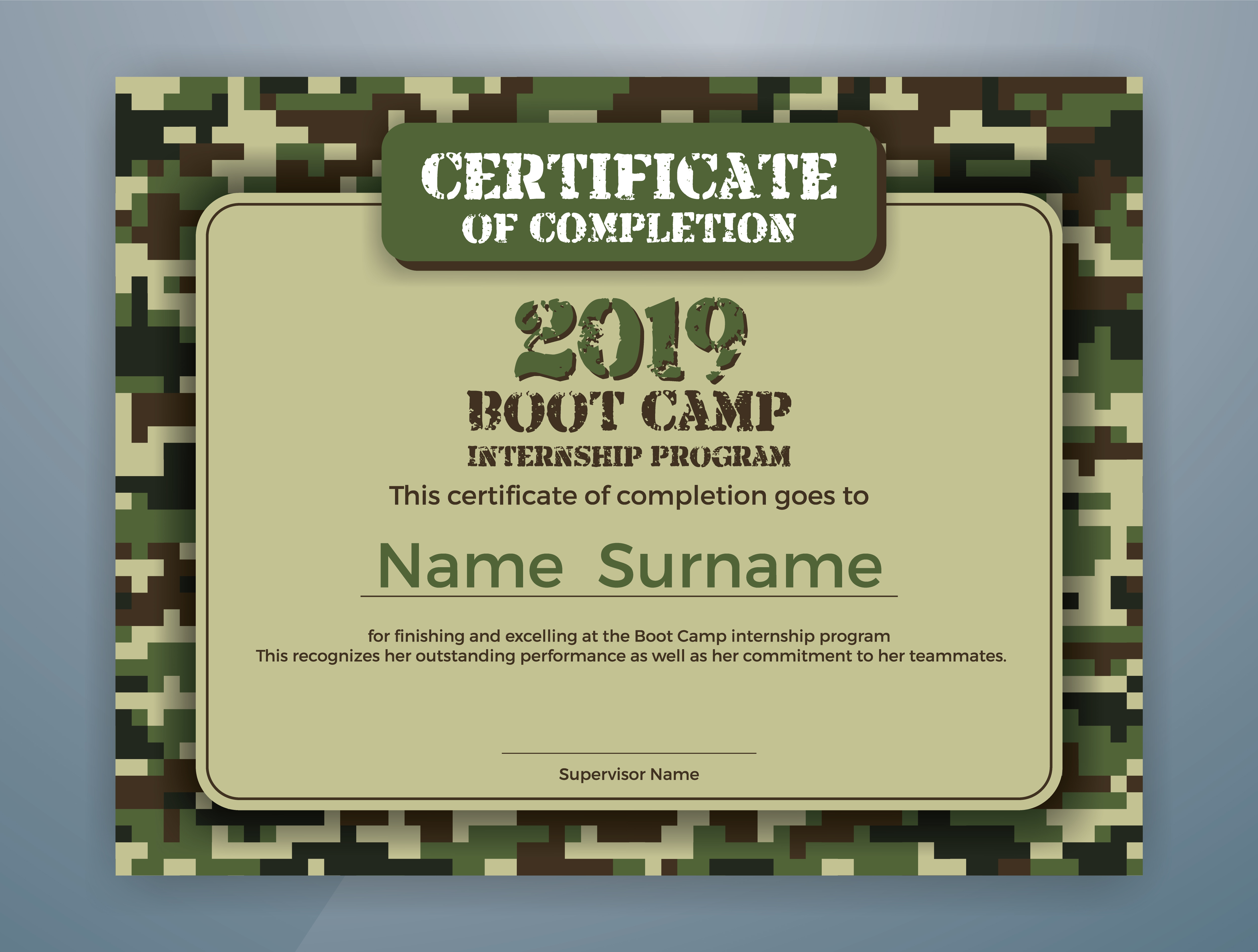 Image 4 for Boot Camp Certificate Template