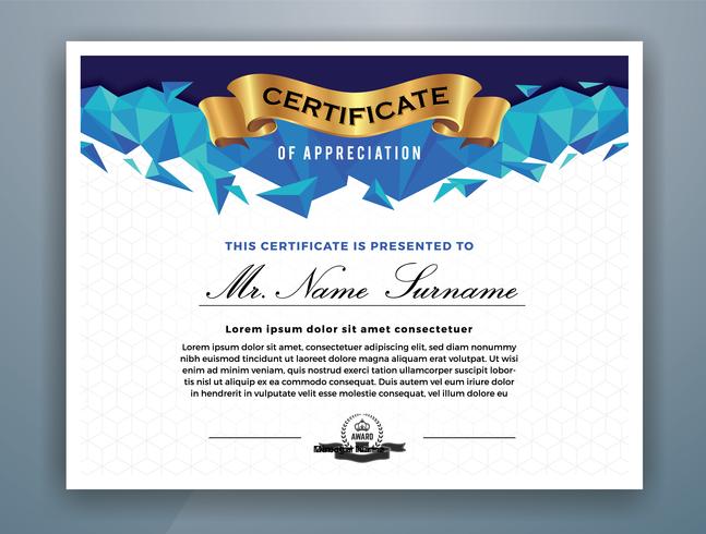 Plantilla profesional moderna multiusos del certificado vector