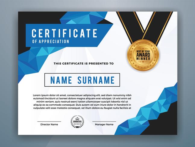 Multipurpose Professional Certificate Template Design vector