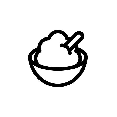 Soft serve vector illustration, Sweets line style icon