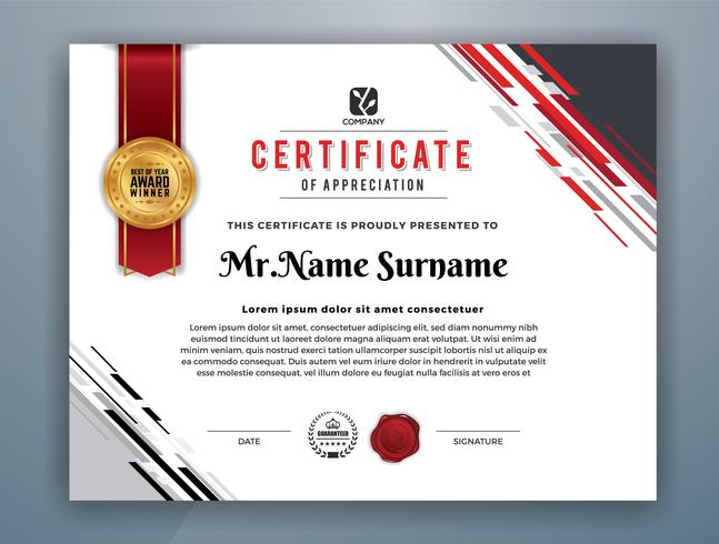 Multipurpose Modern Professional Certificate Template vector