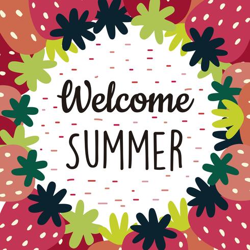 Welcome summer background vector